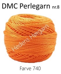 DMC Perlegarn nr. 8 farve 740